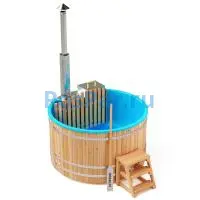 Фурако круглая «PREMIUM» из лиственницы с термопластиковой вставкой со встроенной печью 2000 мм