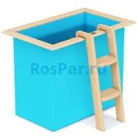 Прямоугольная купель «COMFORT» из полипропилена длина 1400 мм ширина 780 мм высота 1000 мм