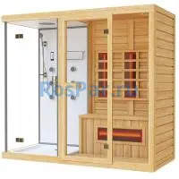 Двухместная инфракрасная сауна «COMFORT» с душевой кабиной