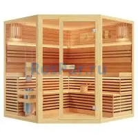 Финская сауна четырехместная угловая «COMFORT» с электрической печью