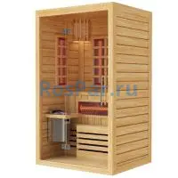 Комбинированная сауна одноместная «PREMIUM» с электрической печью Harvia