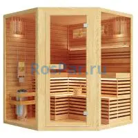 Финская сауна трехместная угловая «COMFORT» с электрической печью