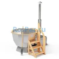 Банный чан «COMFORT» на подставке с внешней печью 1750 мм