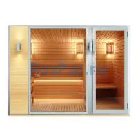 Уличная модульная четырехместная сауна с предбанником «PREMIUM» с электрической печью