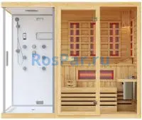 Комбинированная сауна двухместная «COMFORT» с душевой кабиной