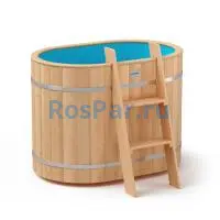 Овальная купель «ORIGINAL» с пластиковой вставкой длина 1200 мм ширина 780 мм высота 900 мм