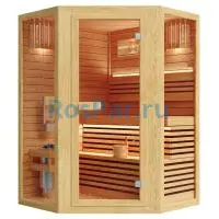 Финская сауна двухместная угловая «COMFORT» с электрической печью