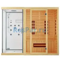 Двухместная инфракрасная сауна «ORIGINAL» с душевой кабиной