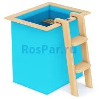 Прямоугольная купель «COMFORT» из полипропилена длина 1000 мм ширина 780 мм высота 1000 мм