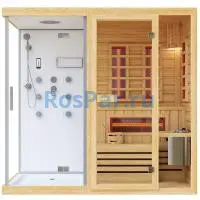 Комбинированная сауна одноместная «COMFORT» с душевой кабиной