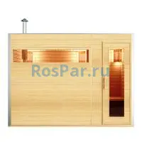 Уличная модульная четырехместная сауна с предбанником «COMFORT» с дровяной печью