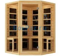 Трехместная угловая инфракрасная сауна «COMFORT» с карбоновыми излучателями