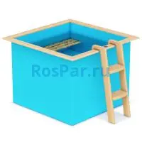 Квадратная купель «COMFORT» из полипропилена длина 1500 мм ширина 1500 мм высота 1000 мм