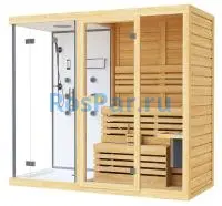 Двухместная финская сауна «COMFORT» с душевой кабиной