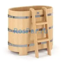 Овальная купель «PREMIUM» из кедра длина 1400 мм ширина 780 мм высота 1150 мм