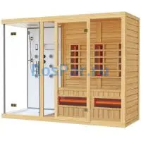 Трехместная инфракрасная сауна «COMFORT» с душевой кабиной