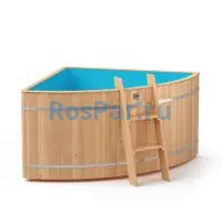 Угловая купель «ORIGINAL» с пластиковой вставкой длина 1500 мм ширина 1500 мм высота 900 мм