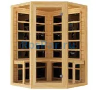 Двухместная угловая инфракрасная сауна «COMFORT» с карбоновыми излучателями