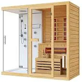 Комбинированные сауны «COMFORT» с душевой кабиной: инфракрасные и финские