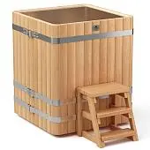 Квадратные купели с вставкой из нержавеющей стали