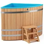 Угловые купели с пластиковой вставкой