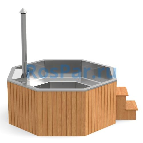 Фурако «PREMIUM Октагон» из нержавеющей стали со встроенной печью 2350 мм