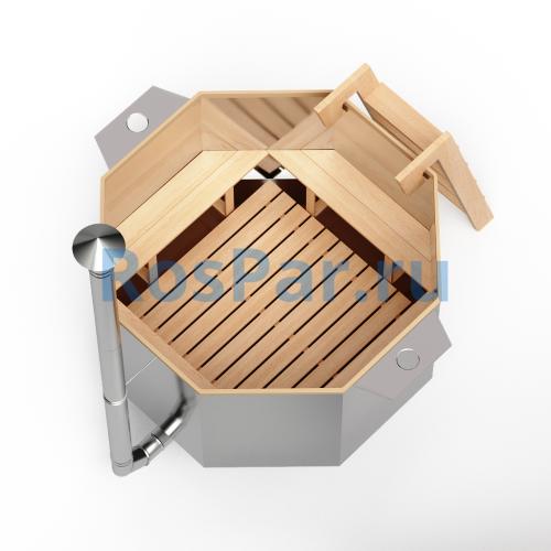 Банный чан 8 гр. «Сибирский знахарь» 1650 мм высота 1250 мм, глубина чаши 850 мм