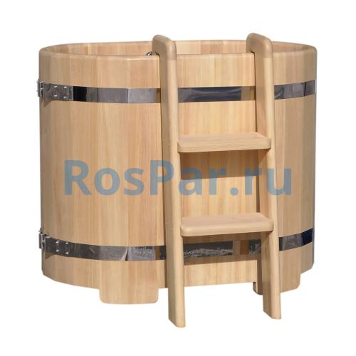 Овальная купель «PREMIUM» из кедра длина 1200 мм ширина 780 мм высота 1150 мм