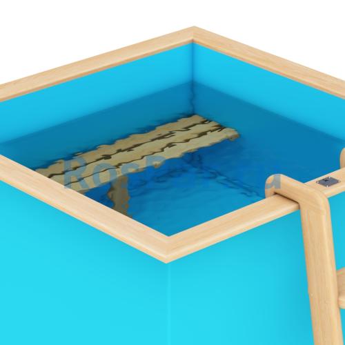 Квадратная купель «COMFORT» из полипропилена длина 1500 мм ширина 1500 мм высота 1000 мм