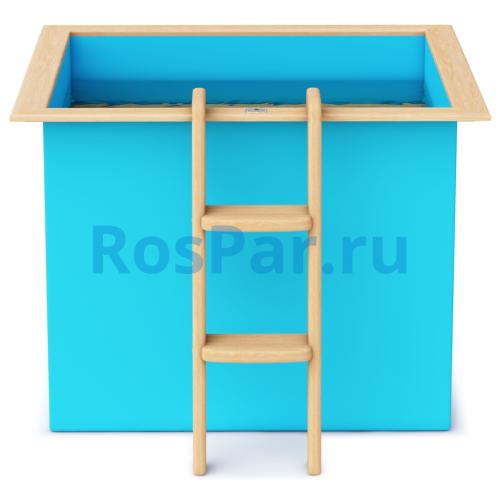 Квадратная купель «COMFORT» из полипропилена длина 1500 мм ширина 1500 мм высота 1000 мм