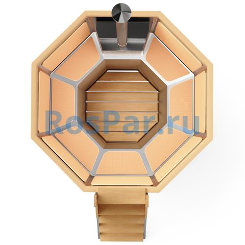 Банный чан «PREMIUM NEO STEEL» на подставке со встроенной печью 1750 мм