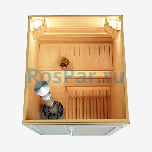 Уличная модульная двухместная сауна «PREMIUM» с дровяной печью
