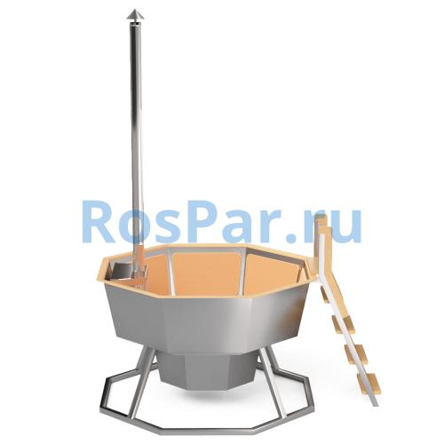 Банный чан «PREMIUM NEO STEEL» на подставке со встроенной печью 1750 мм