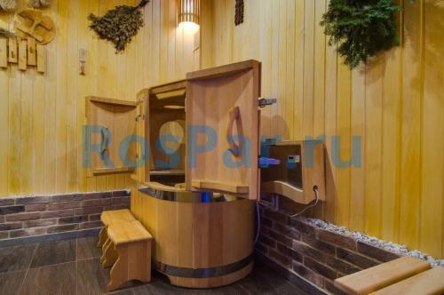 Кедровая бочка двухместная «Профессиональная» с парогенератором «SteamLux»