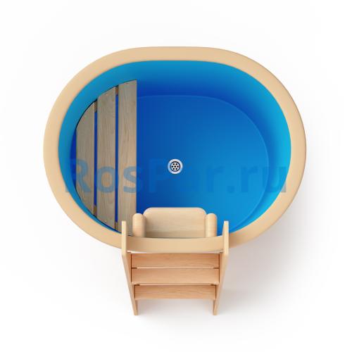 Овальная купель «ORIGINAL» с пластиковой вставкой длина 1000 мм ширина 780 мм высота 900 мм