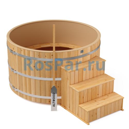 Фурако круглая «COMFORT» из лиственницы с пластиковой вставкой с электроподогревом 2000 мм