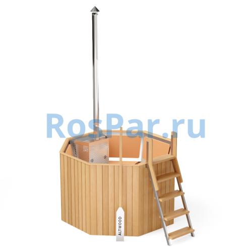 Банный чан «PREMIUM NEO STEEL» на подставке со встроенной печью 1750 мм