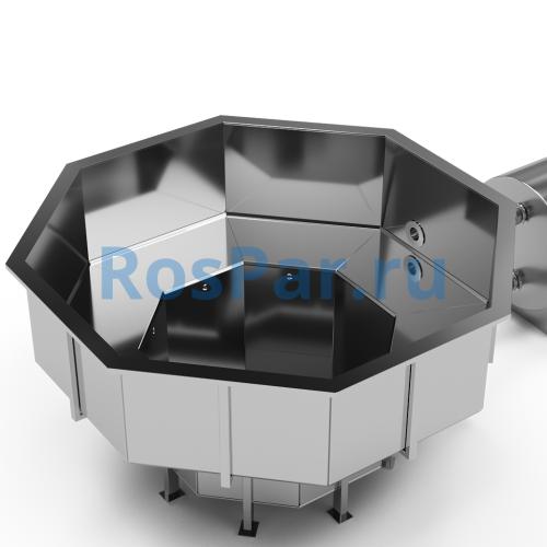 Фурако «PREMIUM terrace Октагон» из нержавеющей стали с внешней печью 2150 мм