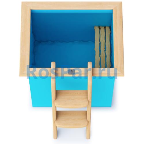 Прямоугольная купель «COMFORT» из полипропилена длина 1000 мм ширина 780 мм высота 1000 мм