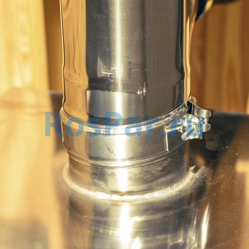 Фурако круглая «PREMIUM» из лиственницы с термопластиковой вставкой с внешней печью 1700 мм