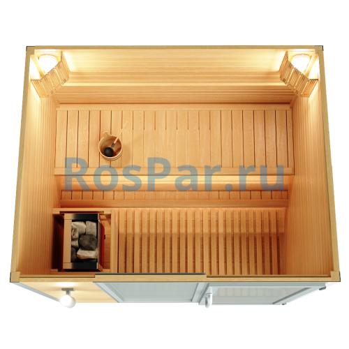 Уличная модульная трехместная сауна «PREMIUM» с электрической печью