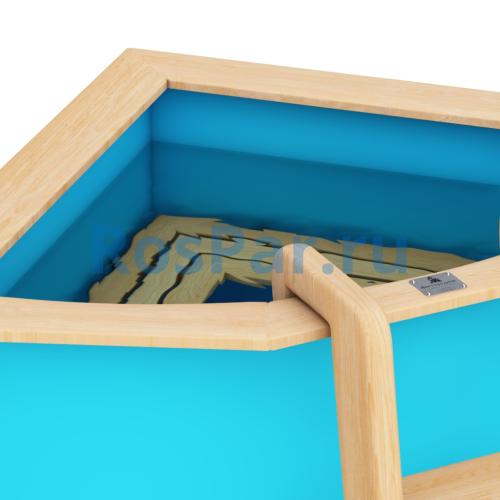 Угловая купель «COMFORT» из полипропилена длина 1100 мм ширина 1100 мм высота 1000 мм