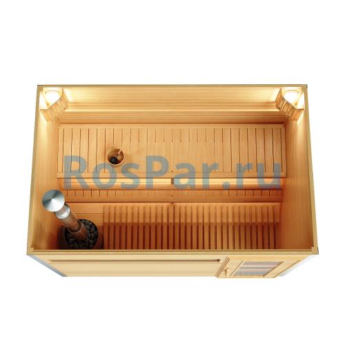 Уличная модульная четырехместная сауна «COMFORT» с дровяной печью