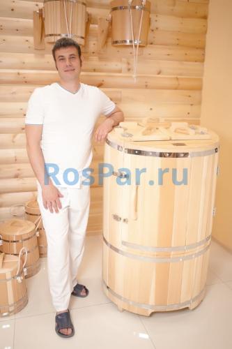 Кедровая бочка овальная «Классическая» со скосом