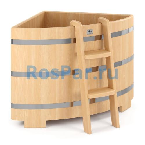 Угловая купель «PREMIUM» из кедра длина 1300 мм ширина 1300 мм высота 1150 мм