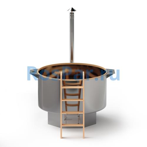 Банный чан КРУГЛЫЙ «Сибирский знахарь» диаметр 1900 мм высота 1250 мм, глубина чаши 850 мм