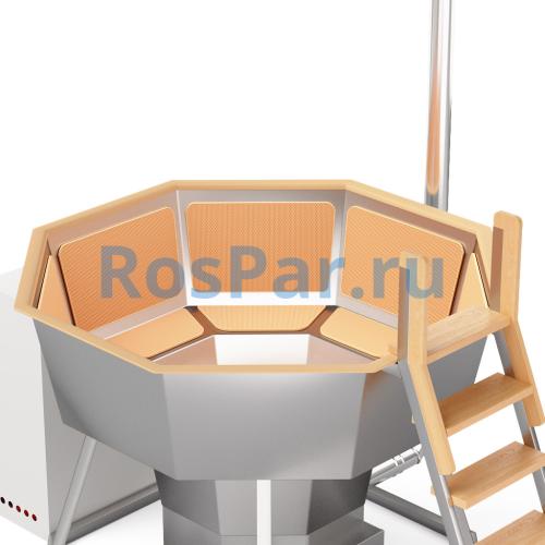 Банный чан «PREMIUM NEO STEEL» на подставке с газовой горелкой 1750 мм