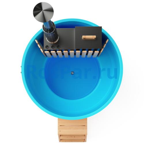 Фурако круглая «PREMIUM» из лиственницы с термопластиковой вставкой со встроенной печью 2000 мм