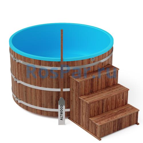 Фурако круглая «COMFORT» из лиственницы с термопластиковой вставкой с электроподогревом 2000 мм