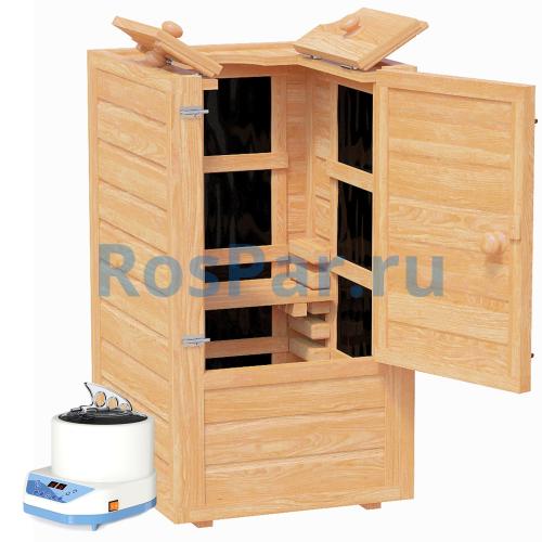 Мини-сауна квадратная «Двухрежимная» с инфракрасными излучателями и парогенератором «UrFine»